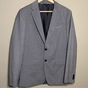 Banana Republic Gray Sport Coat Blazer Men 40R Primatist Marlane Slim Fit Flaw